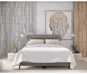 Világosbarna boxspring ágy 160x200 cm Dove – Maison de Rêve