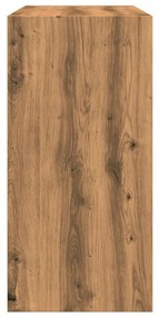 kézműves tölgy színű szerelt fa tálalószekrény 102x37x75,5 cm