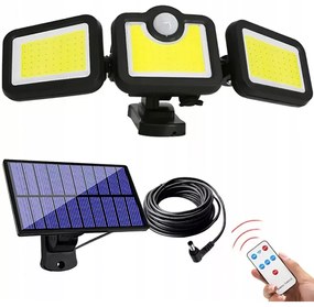 Extra erős 171 LED-es napelemes reflektor, mozgásérzékelővel, 2400 mAh, IP65
