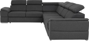 Sarok ülőgarnitúra, szürke, SEGORIA LUX