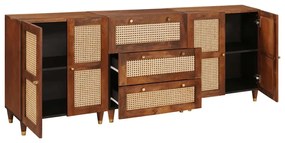 Szófa összeállítás 3 pcs Barna 180 x 33 x 75 cm Tömör mangófa