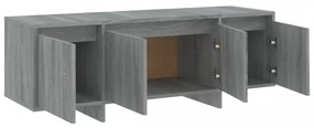 szürke sonoma színű szerelt fa TV-szekrény 120x30x40,5 cm