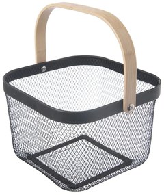 Fémhuzalos fém tárolókosár 24,5x24,5x30 cm Radka – Orion