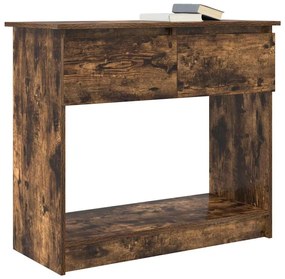 füstös tölgy színű konzolasztal fiókokkal 85,5x38,5x74,5 cm
