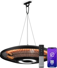 Klarstein LumiHeat infravörös mennyezeti fűtés | 2000 W | 15 m² | LED világítás | 42 cm x 42 cm