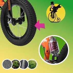 Rennmeister QUIDO gyerek futóbicikli, 3 éves kortól, narancs