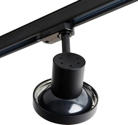 Modern 3 fázisú sínrendszer 3 fekete GU10 spotlámpával 111 mm balra - 3 fázisú Jeany