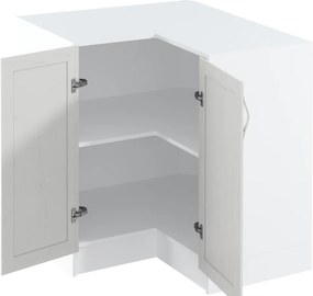 Alsó sarokszekrény D90N, fehér/sosna Andersen, jobb, SICILIA