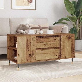 Dohányzóasztal with Drawer Régi fa 102 x 44.5 x 50 cm Faanyag