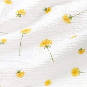 Goldea krepp ágyneműhuzat duo - pitypangok, sárga hátoldal 140 x 200 és 70 x 90 cm