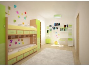 LED mennyezeti lámpa GALAXY KIDS LED/24W/230V zöld-fehér pöttyös