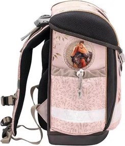 Iskolatáska, fémcsat, BELMIL Classy Horse Chestnut, lovacska (BL40313AG4L)