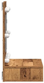 Piperebútor Régi fa Tömör újrahasznosított fa 60 x 31.5 x 62 cm