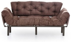 Nitta Triple Kihúzhatós Kanapé, Futon, 3 személyes, 225x70 cm, fém, barna