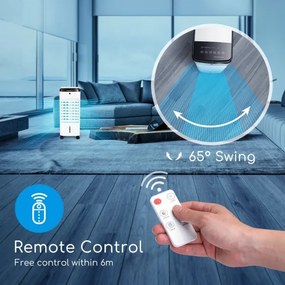 Aigostar légkondicionáló 60W/230V fehér/fekete + távirányító