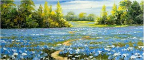 Kép - ösvény a mezőn, olajfestmény (120x50 cm)
