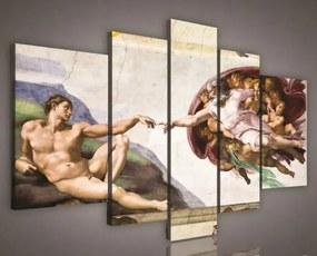 Vászonkép 170x100 Ádám teremtése Michelangelo vallás Isten érintés reneszánsz