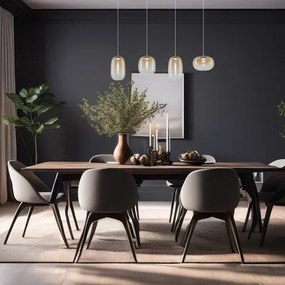 LED Csillár zsinóron VASO LED/15W/230V arany/füstös