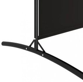 4 paneles fekete szövet térelválasztó 346x180 cm
