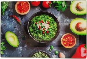 Üveg Vágódeszka Konyhai Csúszásgátló 30*40 CM Zöldségekhez