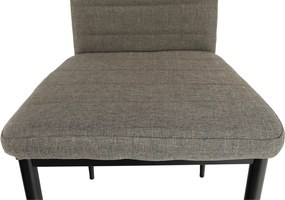 Étkezőszék, barna szövet/fekete fém, COLETA NOVA