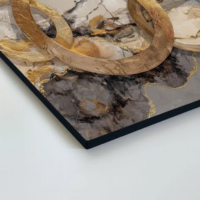 DUBLEZ | Luxusos absztrakt kép - Arany gyűrűk