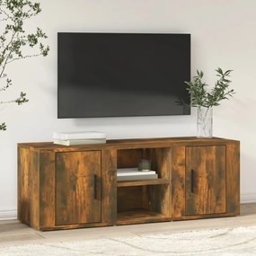füstös tölgy színű szerelt fa TV-szekrény 100x31,5x35 cm