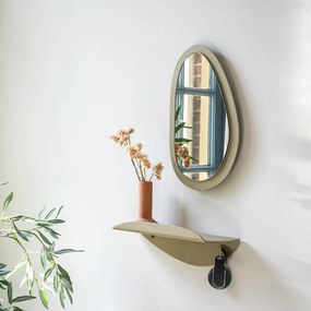 Bézs fém fali polc 34 cm Pipa – Spinder Design