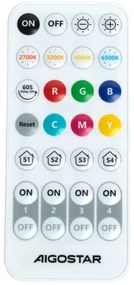 Aigostar - LED RGBW Dimmelhető fali világítás MESH Smart LED/12W/230V + távirányító fekete