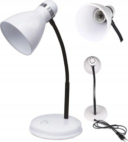 Iskolai lámpa fehér Rugalmas éjjeli asztali lámpa E27 Nilsen