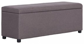 szürkésbarna poliészter pad tárolórekesszel 116 cm