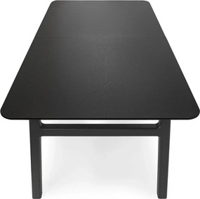 Bővíthető étkezőasztal hosszabbító asztallappal, tölgyfa dekorral 90x180 cm Curved – Woodman