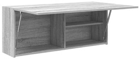 szürke sonoma szerelt fa fali fürdőszobaszekrény 100x25x40 cm