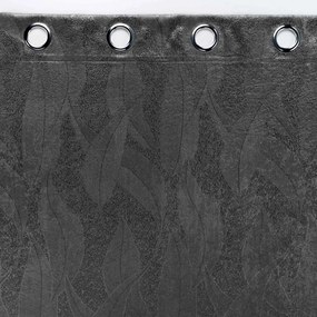 Antracitszürke bársony sötétítő függöny 135x280 cm Melodie – douceur d'intérieur