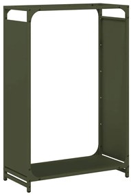 olívazöld hidegen hengerelt acél tűzifatároló 60x28x90 cm