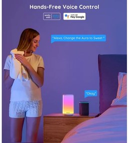 Govee - LED RGBIC Dimmelhető asztali lámpa AURA 2 2200-6500K Wi-Fi Matter