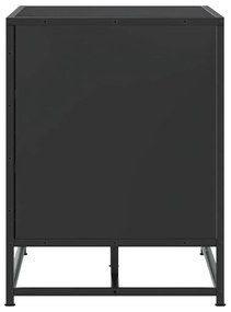 Cipőpad Fekete 84x40x53,5 cm Fából és fémből készült pad