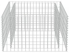 horganyzott acél gabion magaságyás 90 x 90 x 50 cm
