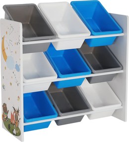 Rendszerező/Polcállvány játékokra, többszínű/mintás, DARLING TYP 3