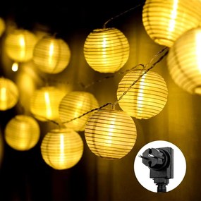 Lánc Fényfüzér Led Lampionok Salcar 15M 50 Lampion Meleg fehér