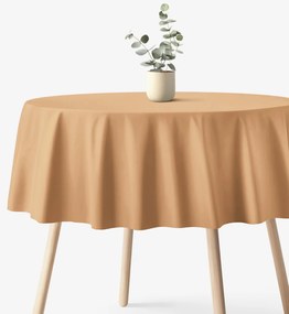 Goldea pamut asztalterítő - barna - kör alakú Ø 130 cm