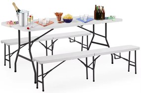 Casaria® Sörkészlet 183 cm - fehér