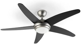 Bolero, 2 az 1-ben mennyezeti ventilátor, 134 cm, lámpa, 55 W, távirányító, fekete