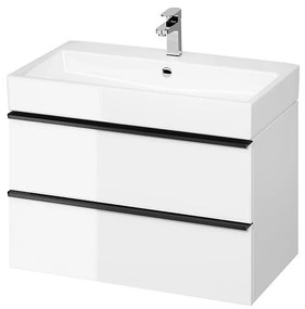 Cersanit - VIRGO függő szekrény a mosdó alatt 80cm, fehér-fekete, S522-025