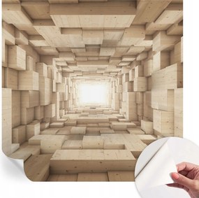 Öntapadós fotótapéta a konyhába Mosható fa alagút 250x250 cm