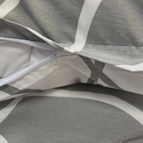 Merlot szürke pamut ágyneműhuzat 200x140cm+90x70cm TiaHome