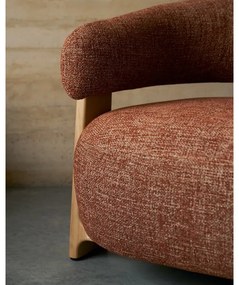 Terrakotta színű zsenília fotel Granite – Kave Home