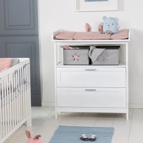 Fehér gyerek komód pelenkázó feltéttel 75x100x87 cm Hamburg – Roba