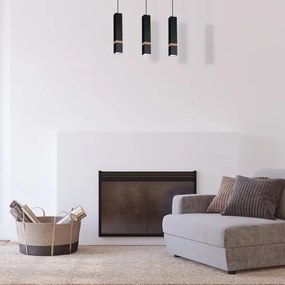 Csillár zsinóron VIDAR 3xGU10/25W/230V fekete