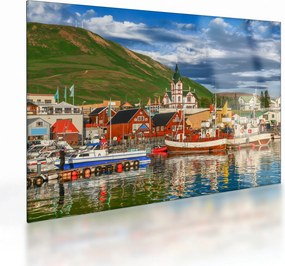 Üveg kép - Húsavík (70x50 cm)